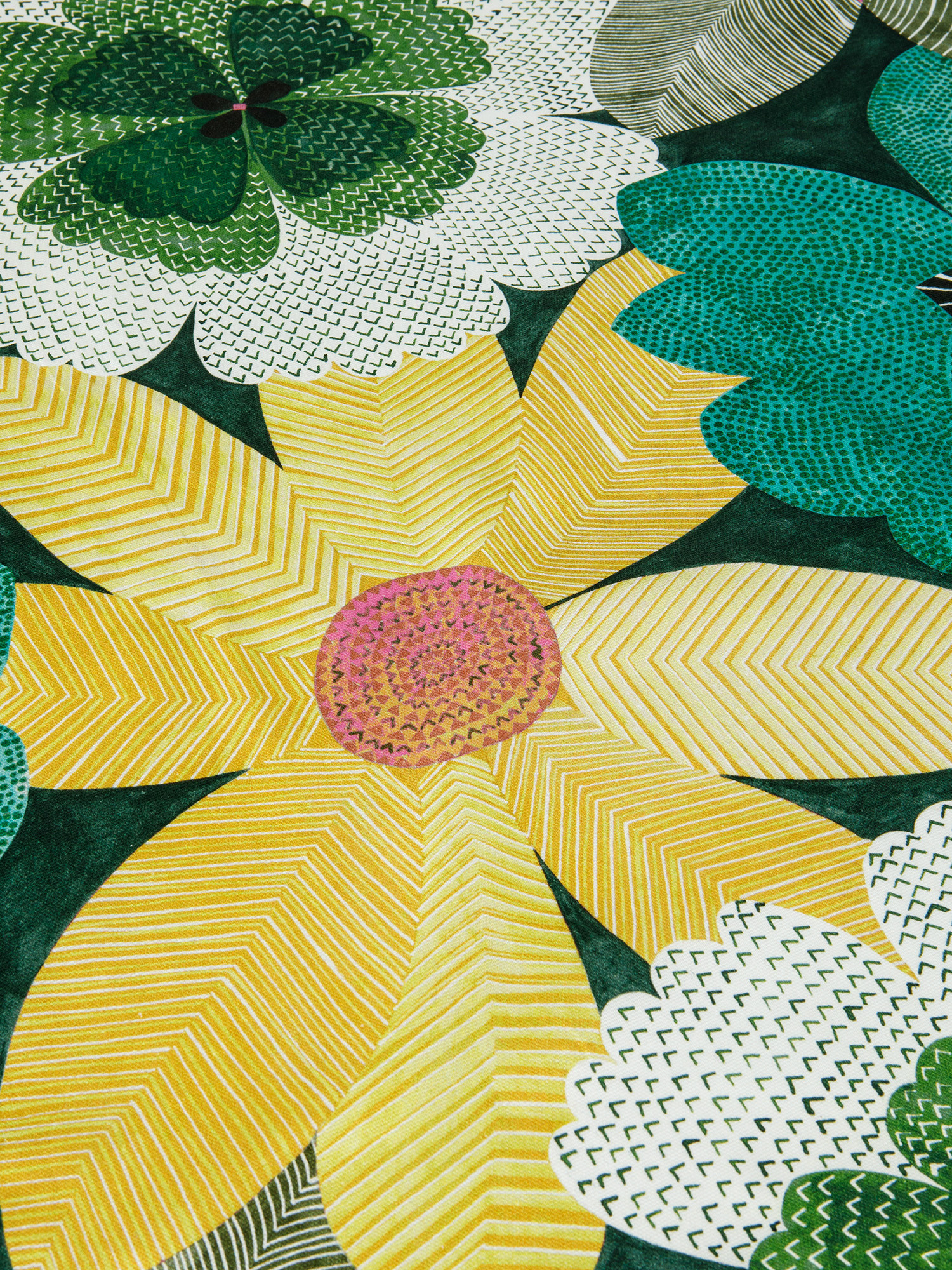 100% cotton floral print tablecloth, Multicolor, large image number 1