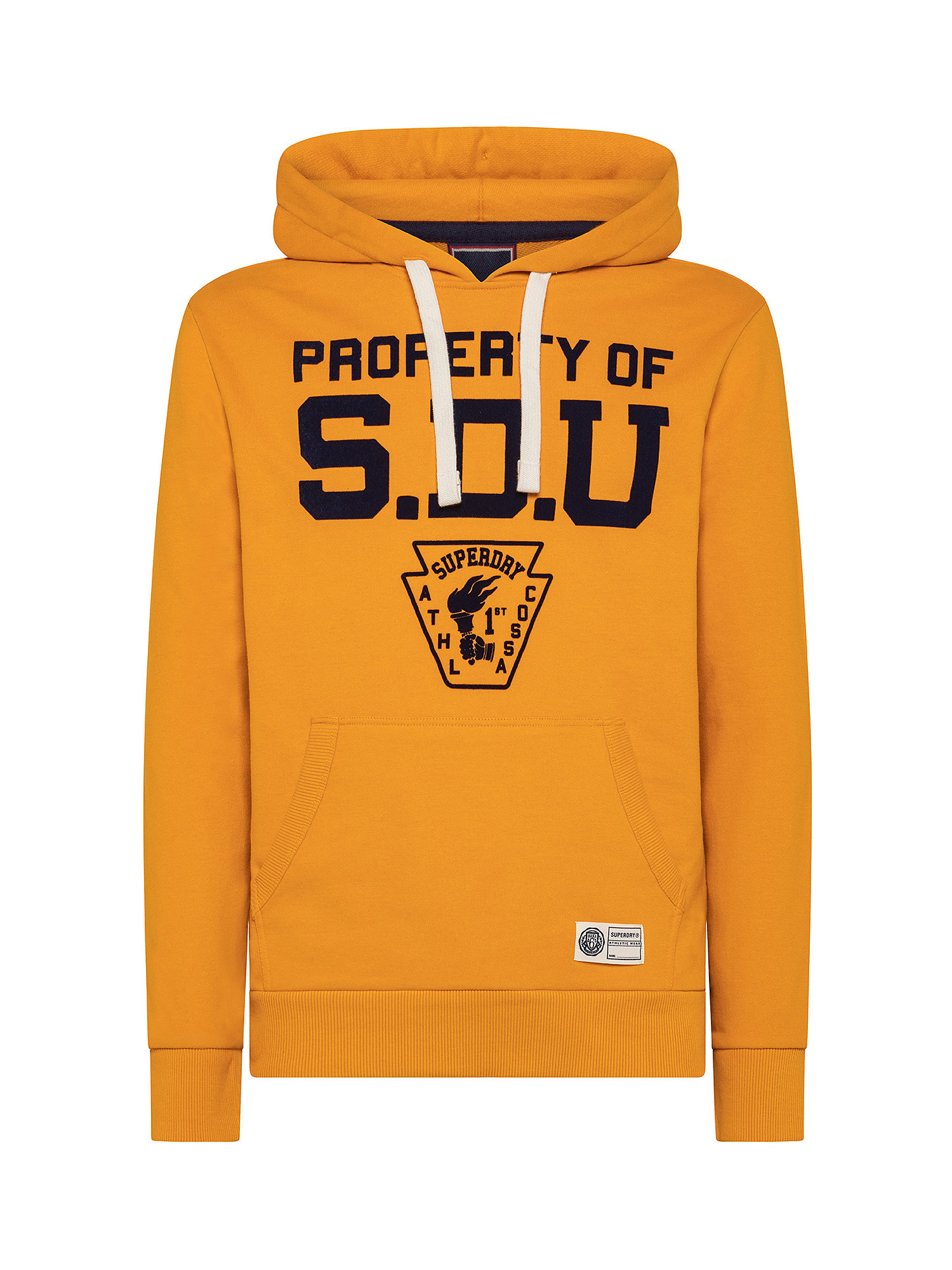Hooded sweatshirt with print, Orange, large image number 0