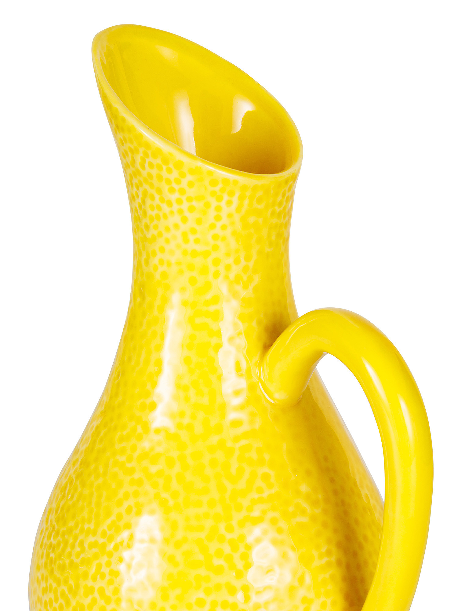 Porcelain jug with lemons motif, White, large image number 1