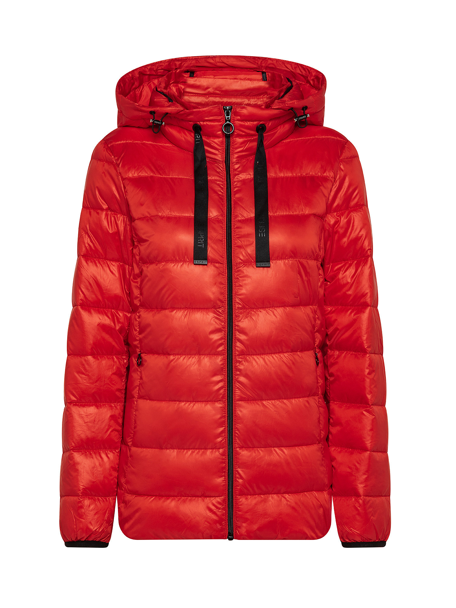 Hooded down jacket, Red, large image number 0