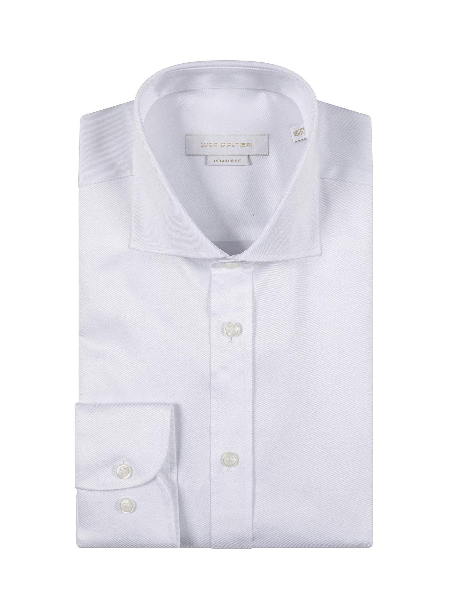 Camicia slim fit twill di cotone, Bianco, large image number 2