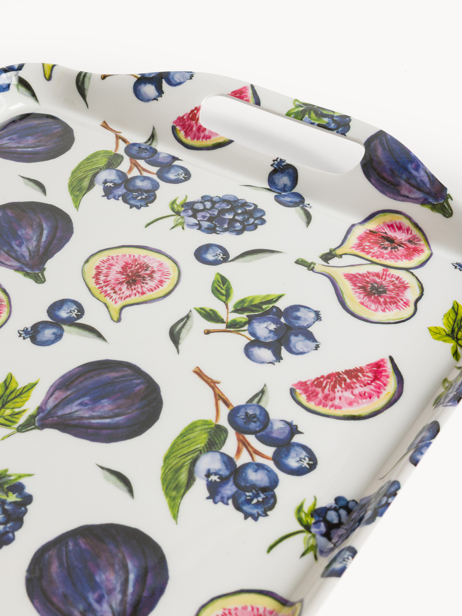 Fig-patterned melamine tray, Multicolor, large image number 1