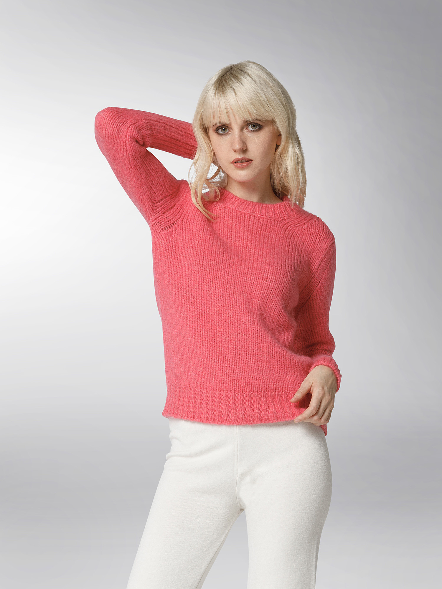 K Collection - Crewneck sweater, Pink Fuchsia, large image number 3