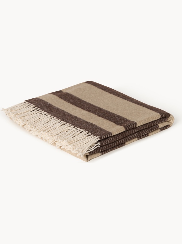 Plaid in misto cotone a righe