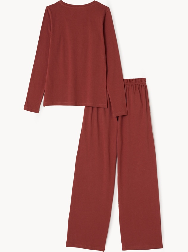 Solid-color pure cotton jersey sweater