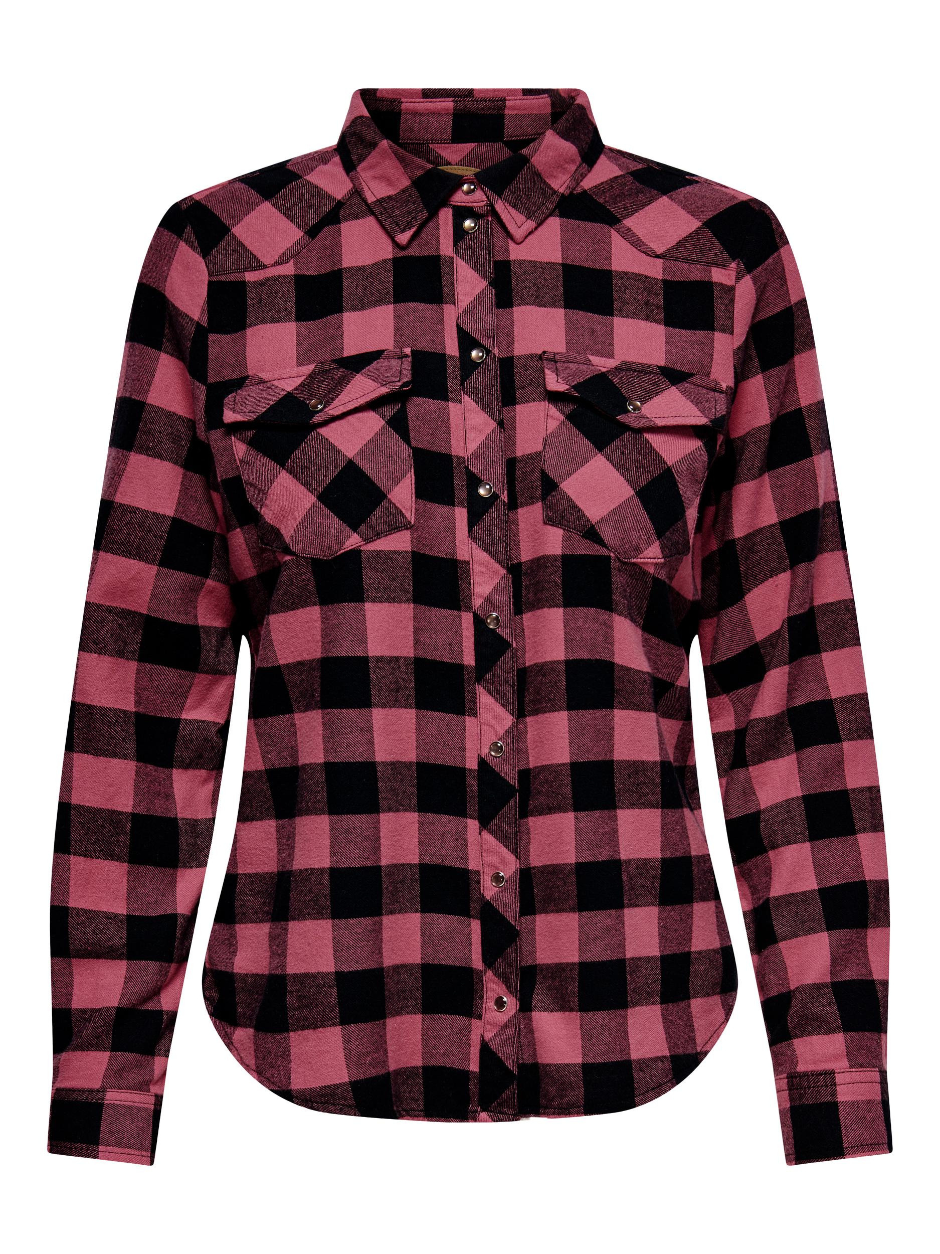 shirt with checked pattern, Dark Pink, large image number 0