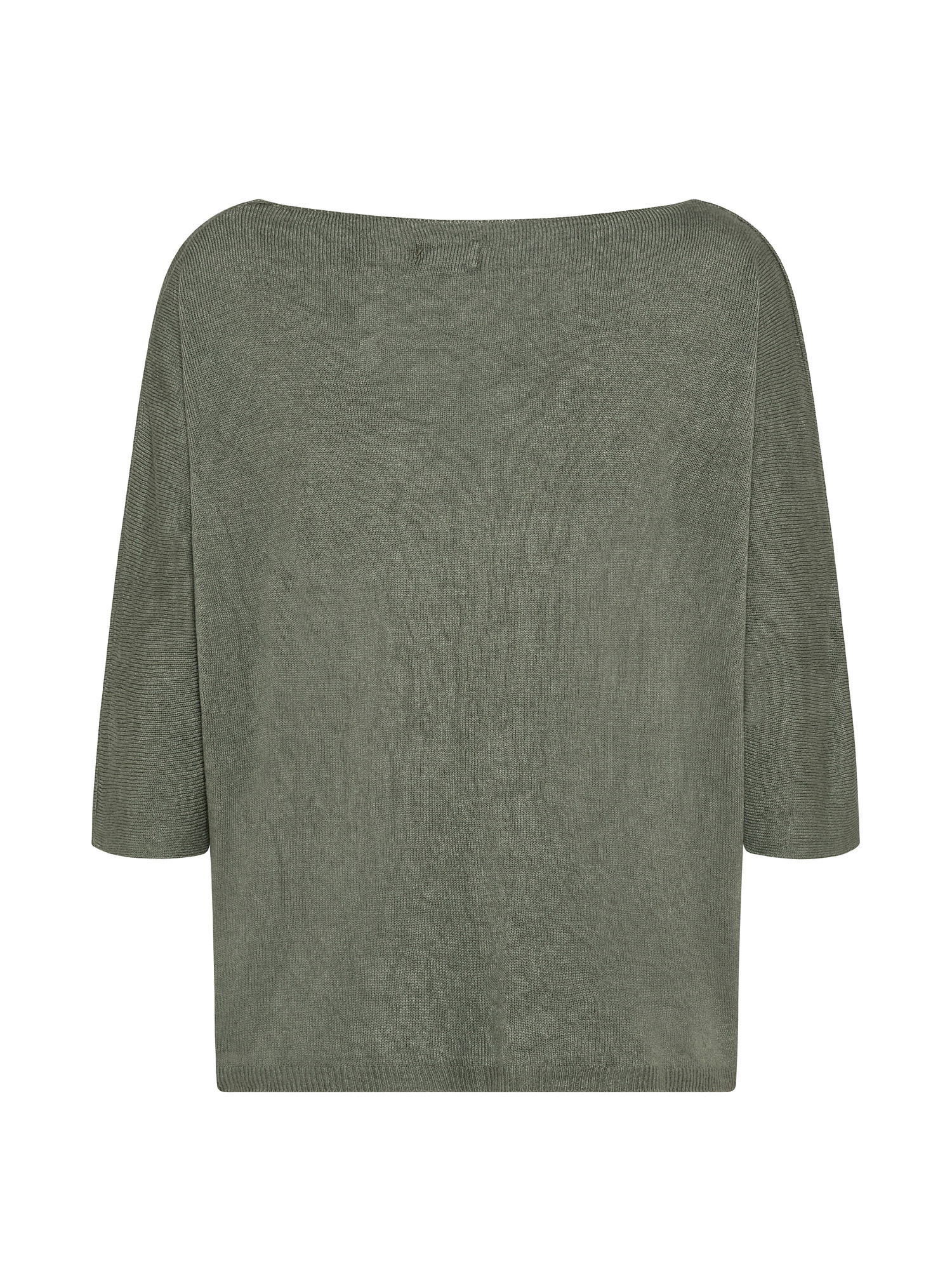 Oversized sweater with neckline, Green, large image number 1