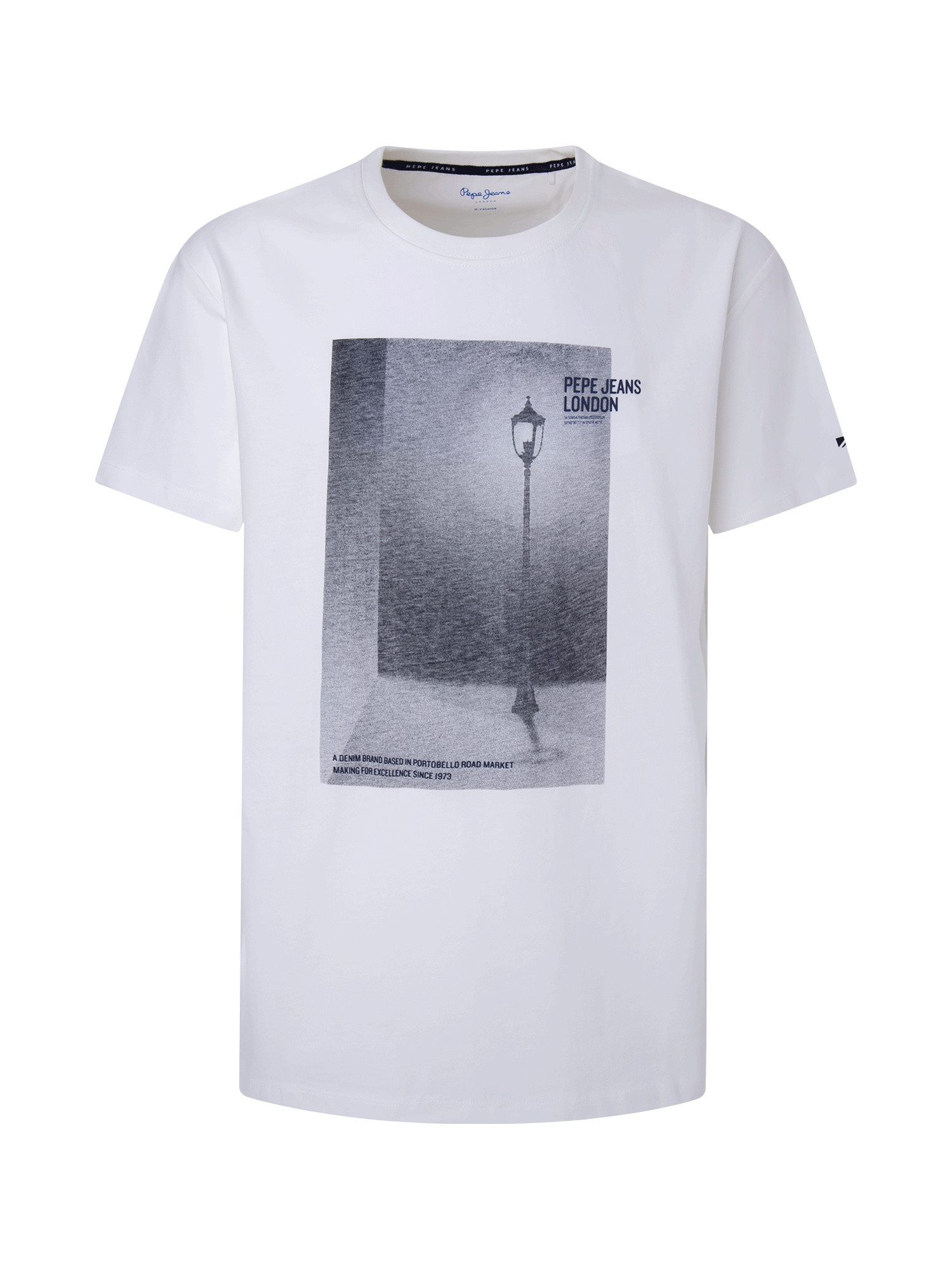 Pepe Jeans - T-shirt with photographic print in cotton, White, large image number 0