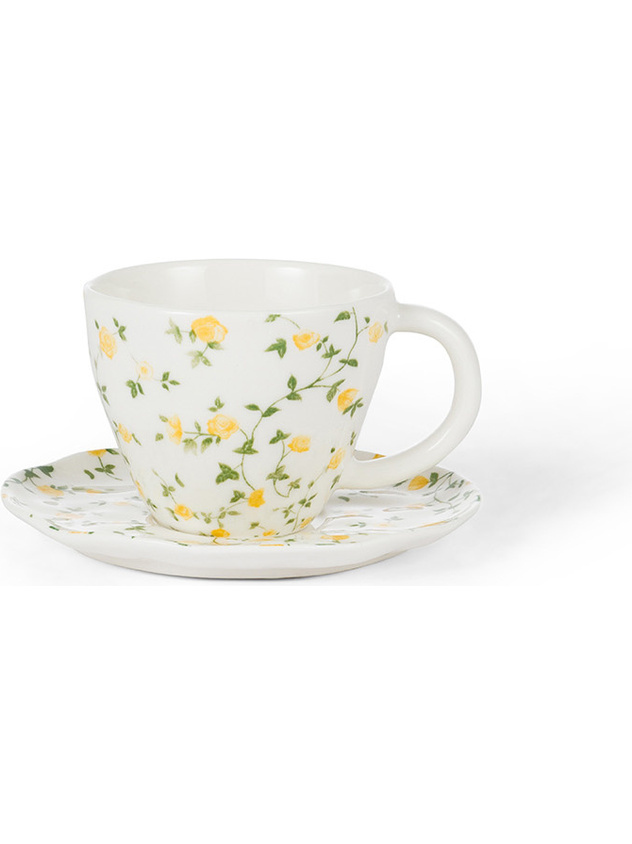 Tazza caffè porcellana motivo fiorellino