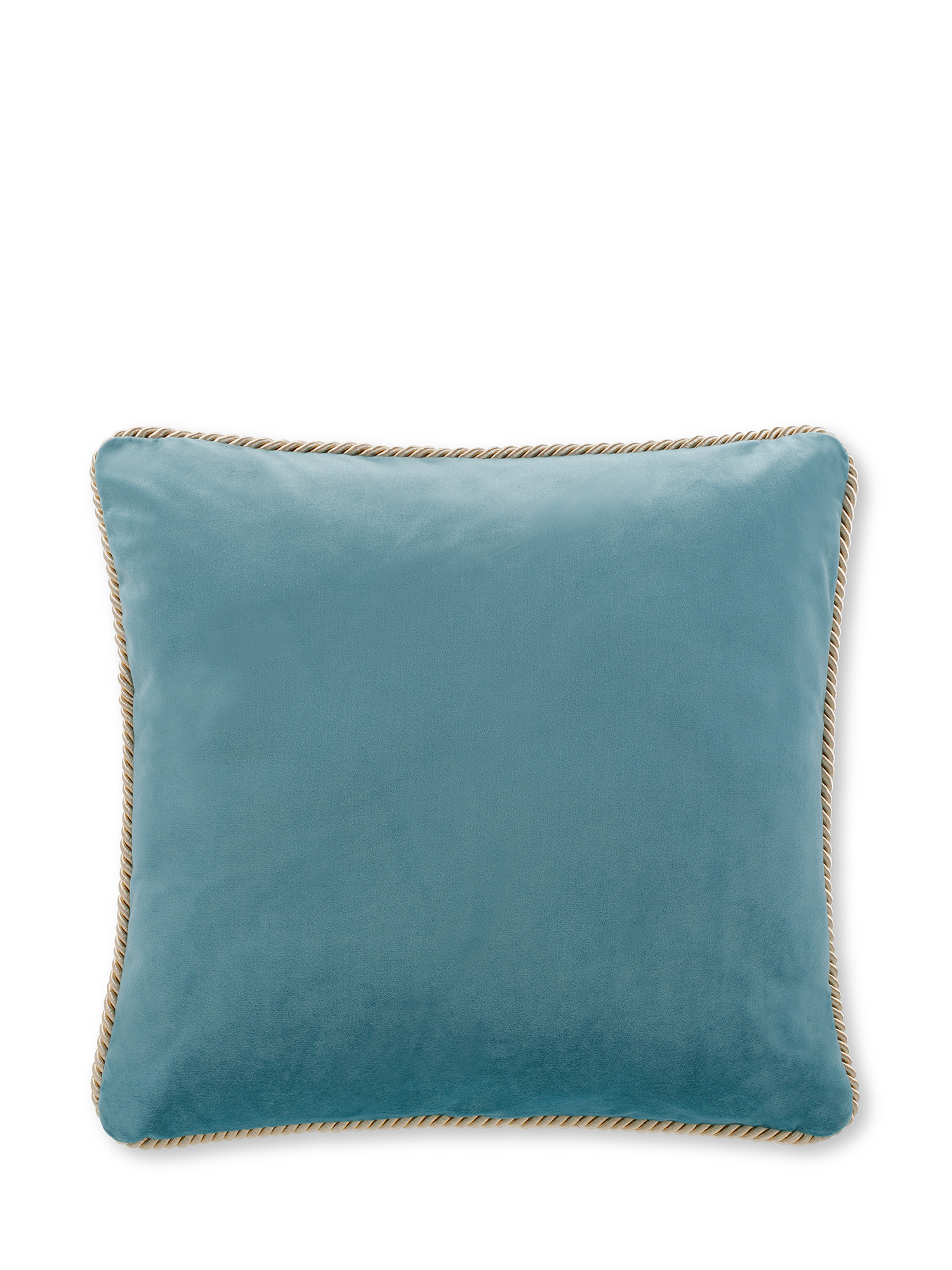 Cuscino in velluto bicolore 45x45 cm, Azzurro, large image number 0