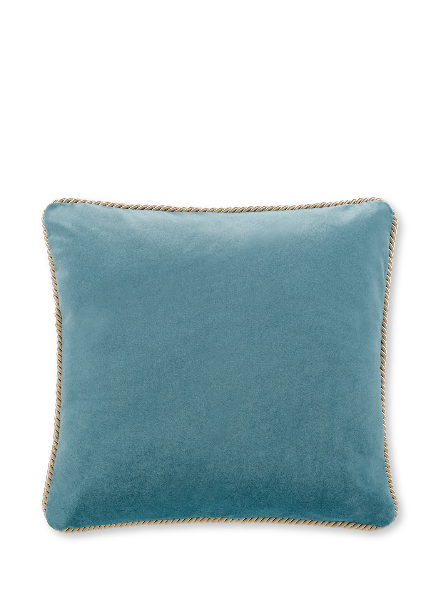 Homey Cozy Federa Per Cuscino In Velluto Turchese 50x50 Cm - Motivo Floreale Oceano, Solo Federa Con Cerniera