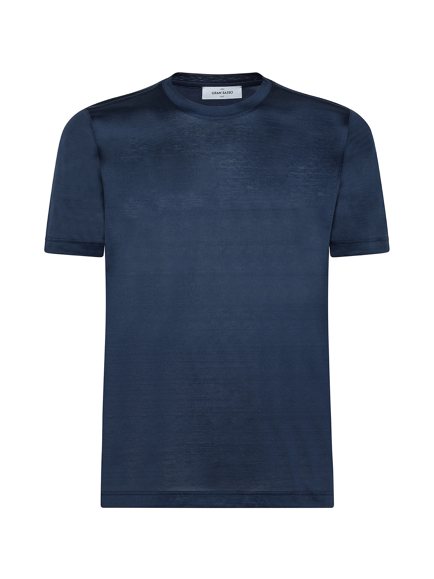 T-shirt girocollo manica corta, Blu, large image number 0