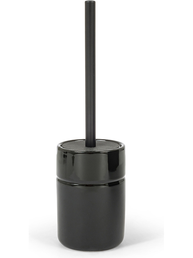 Polished ceramic toilet brush holder