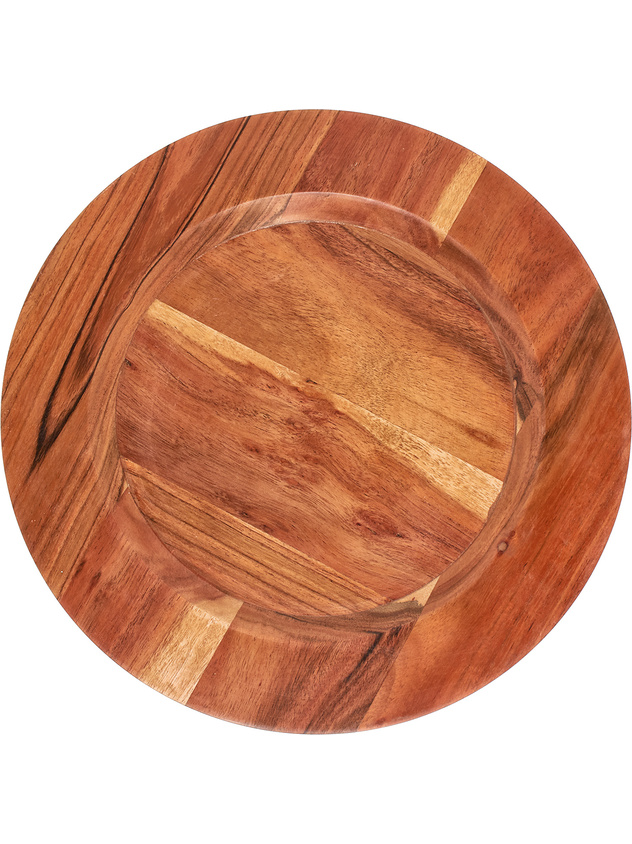 Acacia wood charger plate
