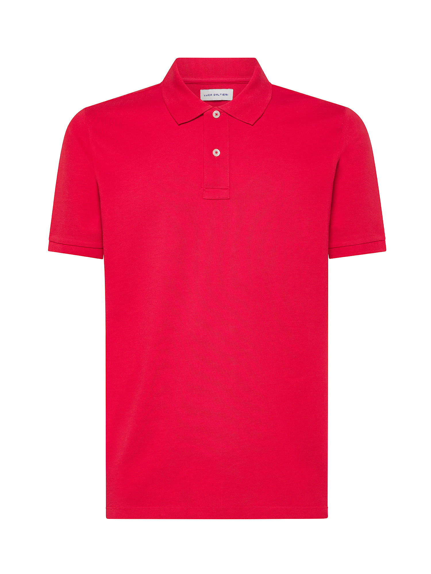 Luca D'Altieri - Polo in pure cotton, Red, large image number 0