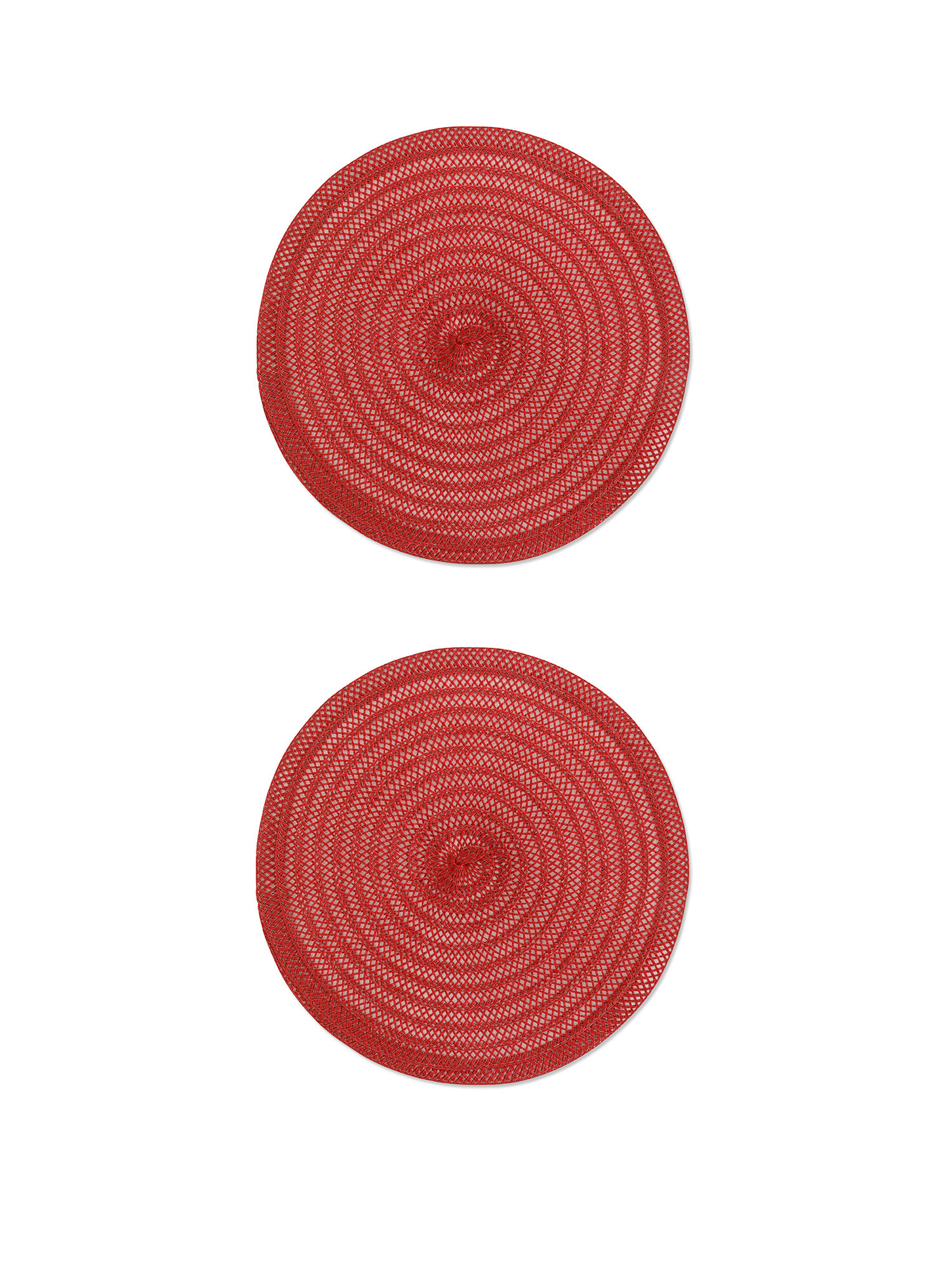 Set of 2 woven placemats, Red, large image number 0