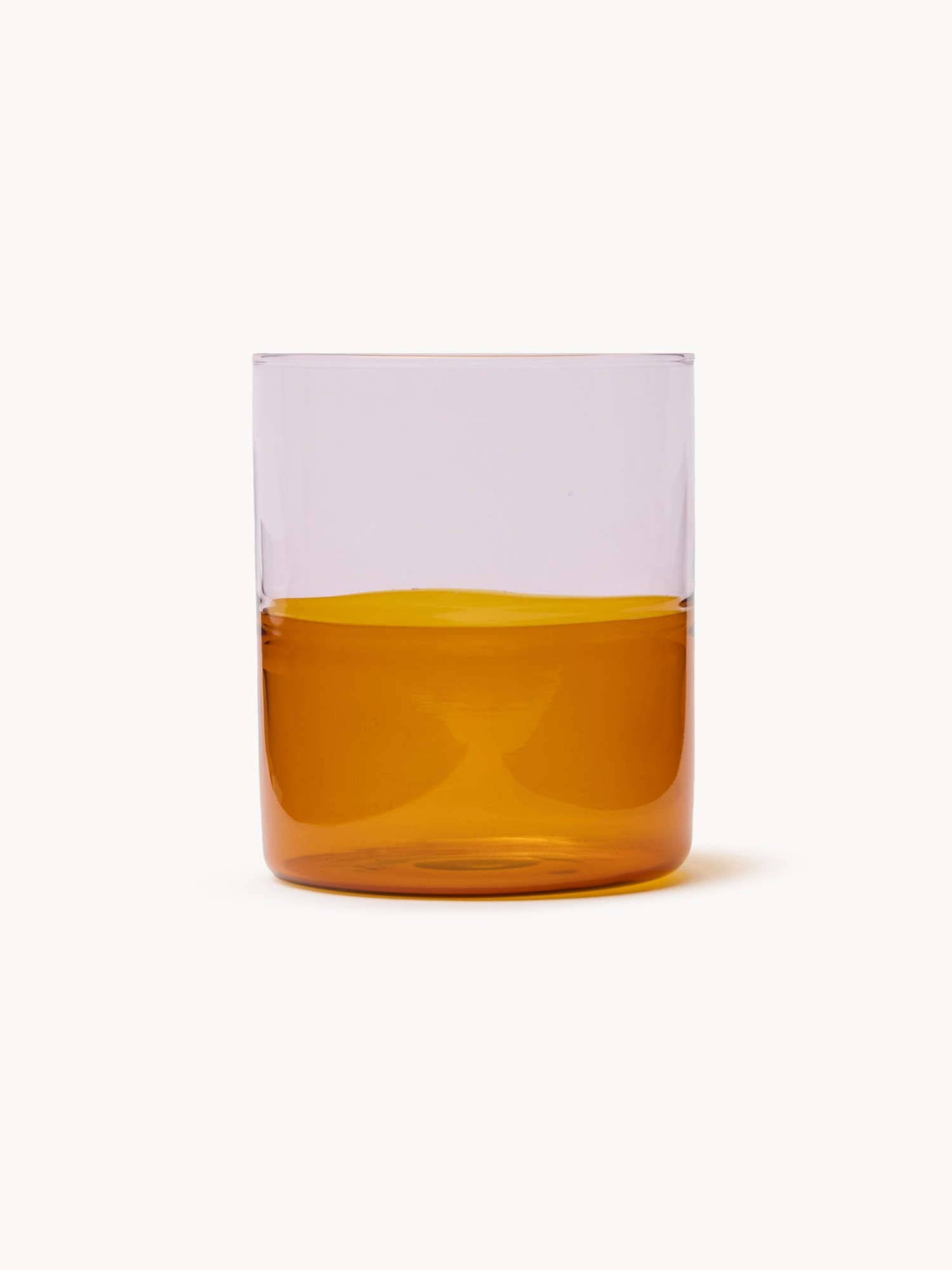 Two-Tone Pink and Amber Tumbler, Orange Amber, large image number 0