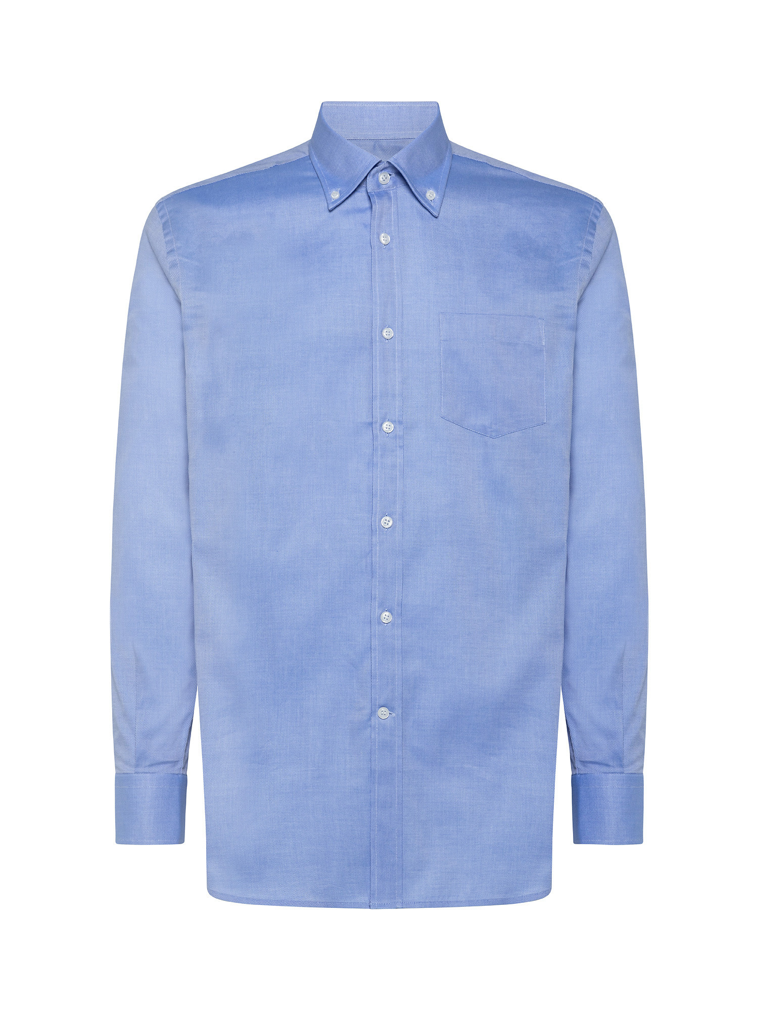 Camicia regular fit in cotone oxford, Azzurro, large image number 0