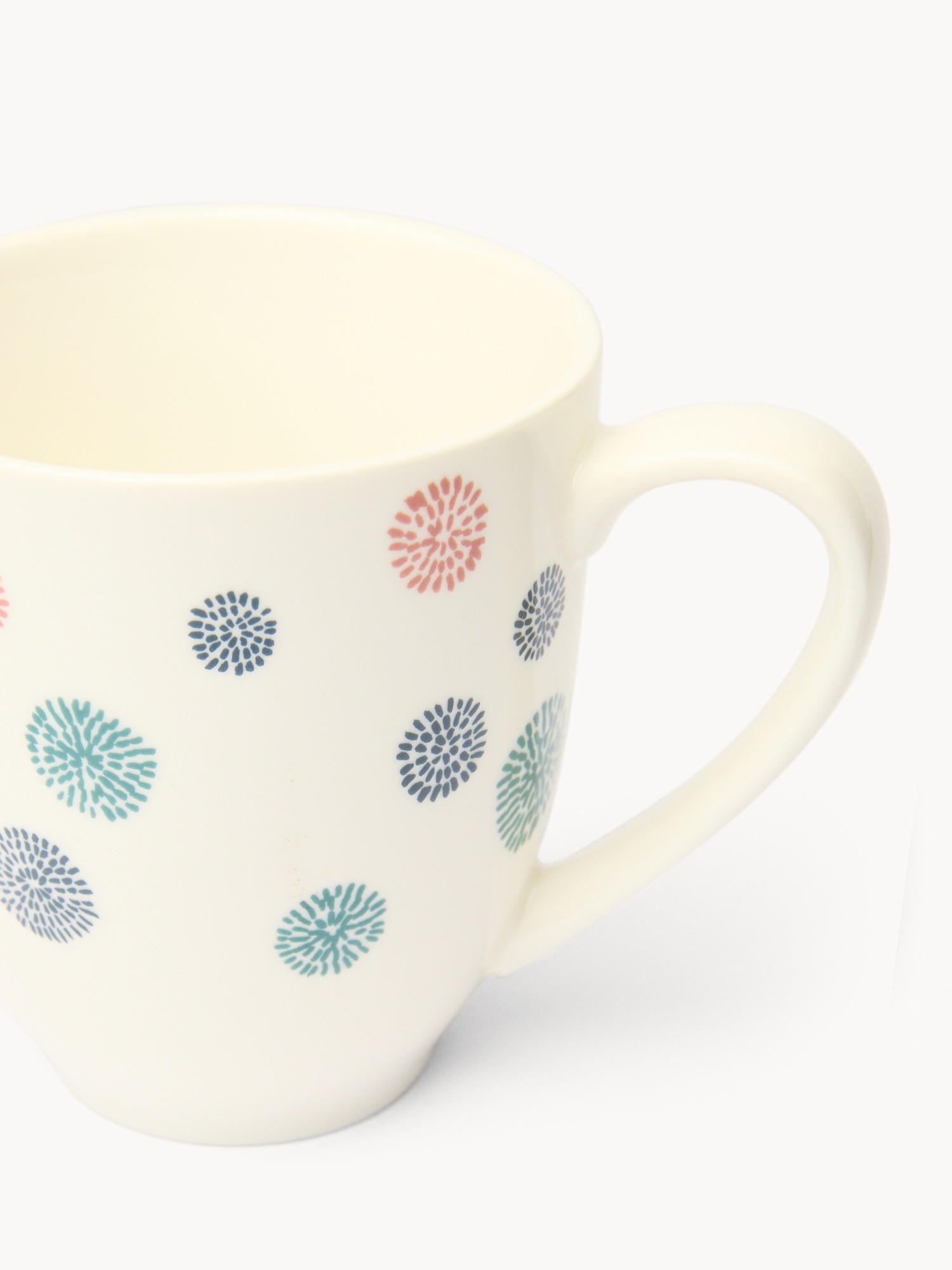 Mug in new bone china motivo a fiori - Prezzo di lancio, Bianco, large image number 1