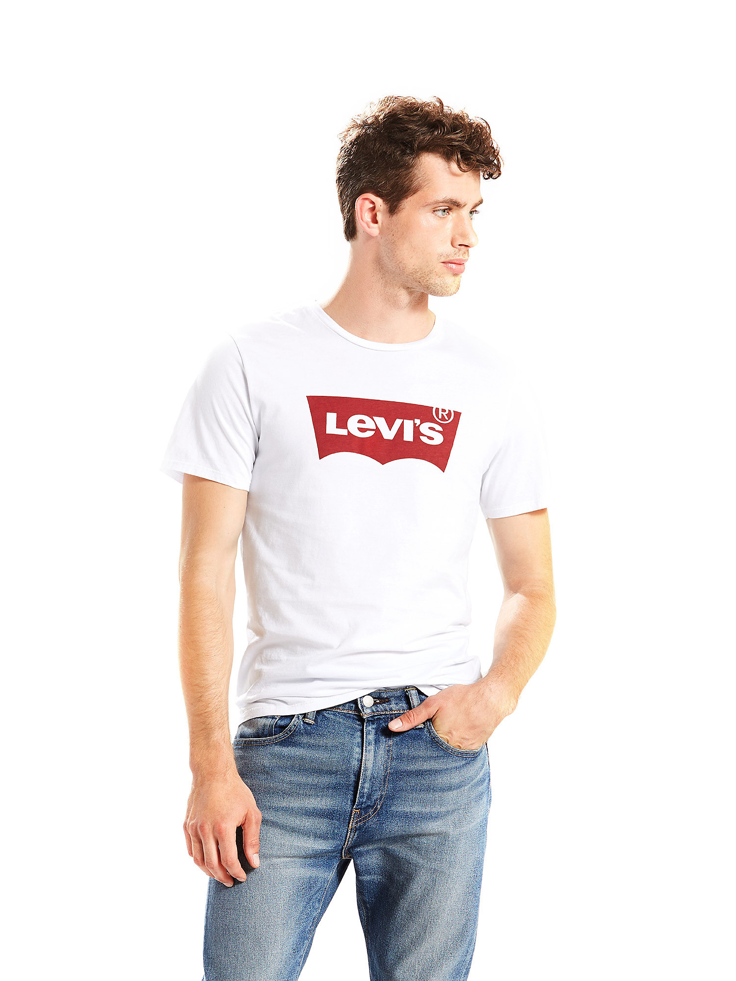 T-shirt con logo, Bianco, large image number 2