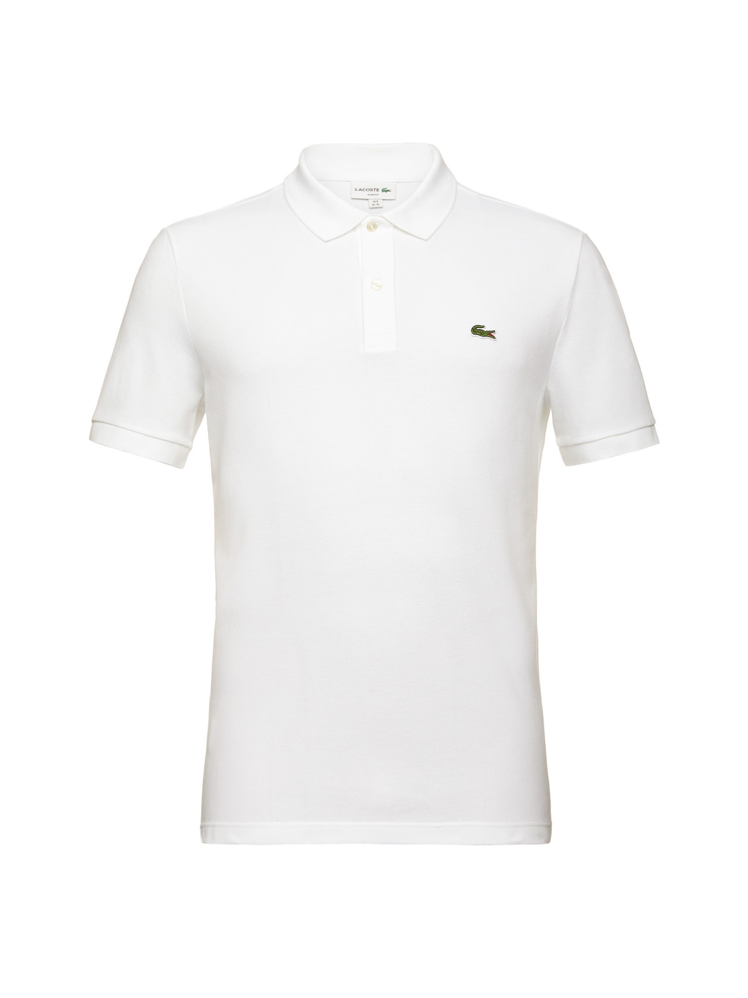 Lacoste - Slim-fit polo shirt in cotton petit piqué, White, large image number 0