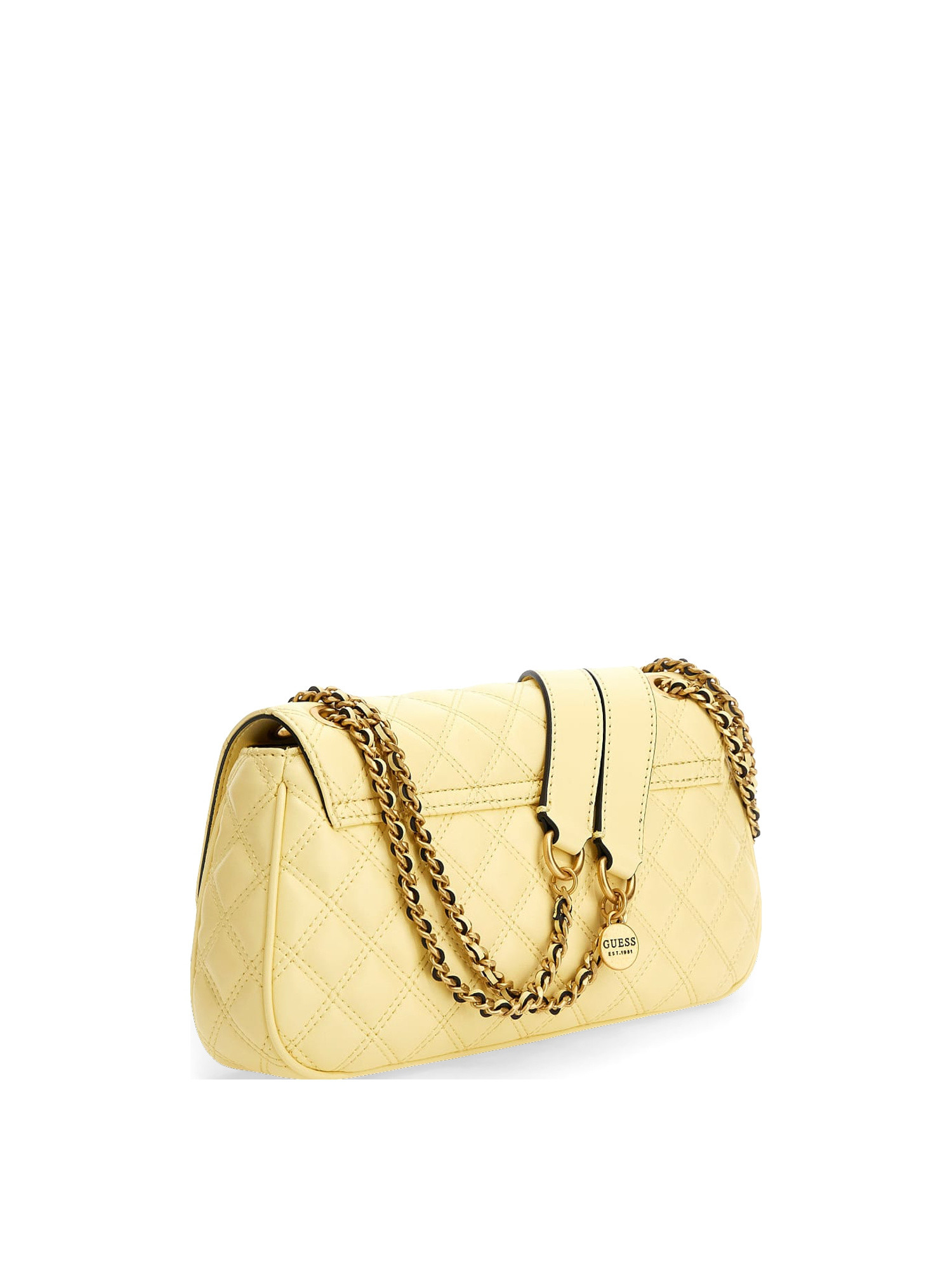 Guess - Giully quilted shoulder bag, Yellow, large image number 1