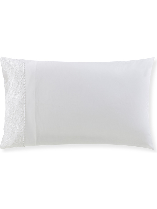 Portofino pillowcase in 100% cotton percale lace