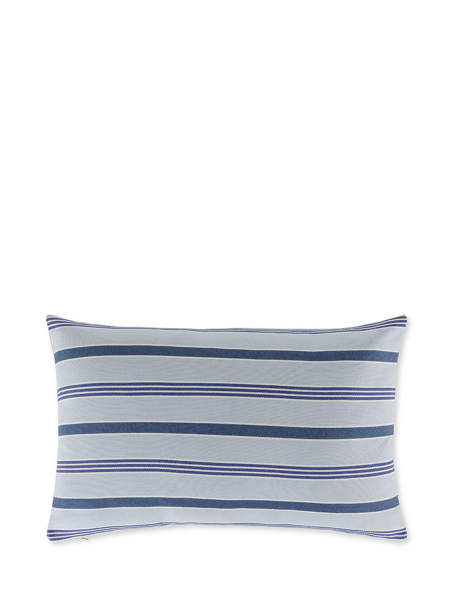 Striped jacquard cushion 35x55cm, Blue, large image number 0