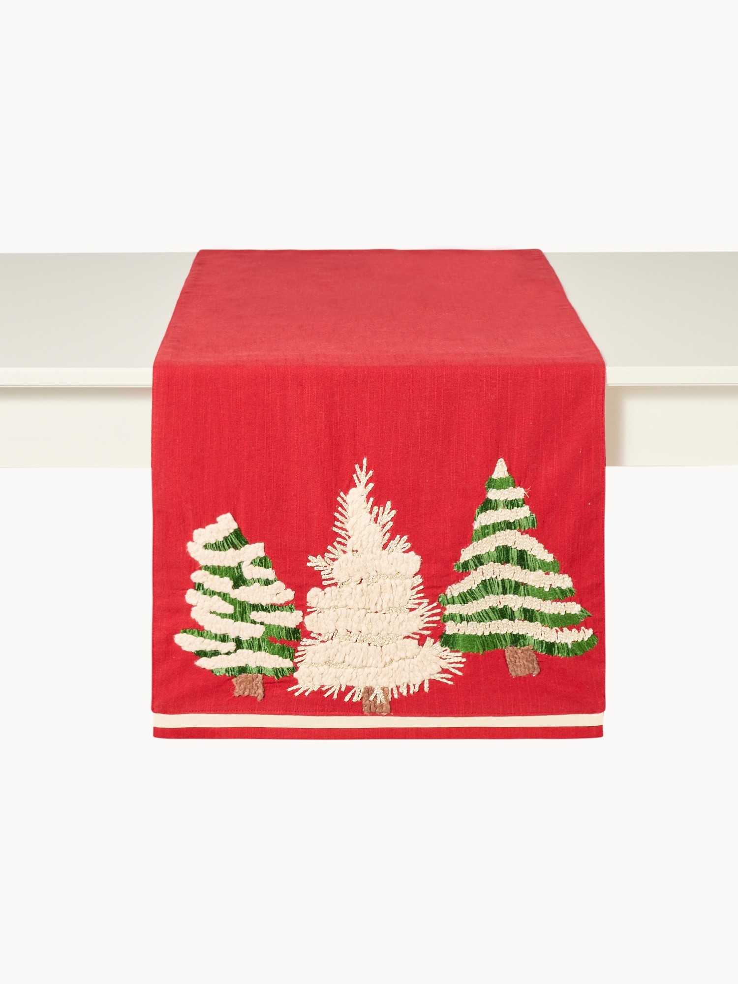 Runner in puro cotone ricamato, Multicolor, large image number 1