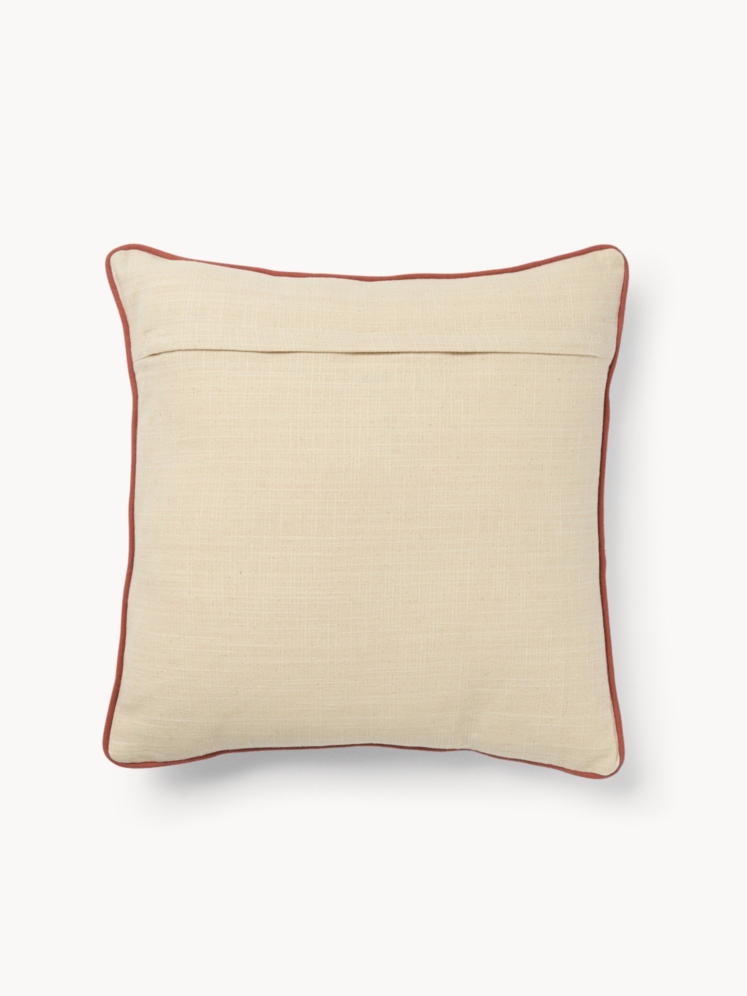 Cotton slub cushion with floral embroidery, 45x45cm - Discounted Price, Multicolor, large image number 1