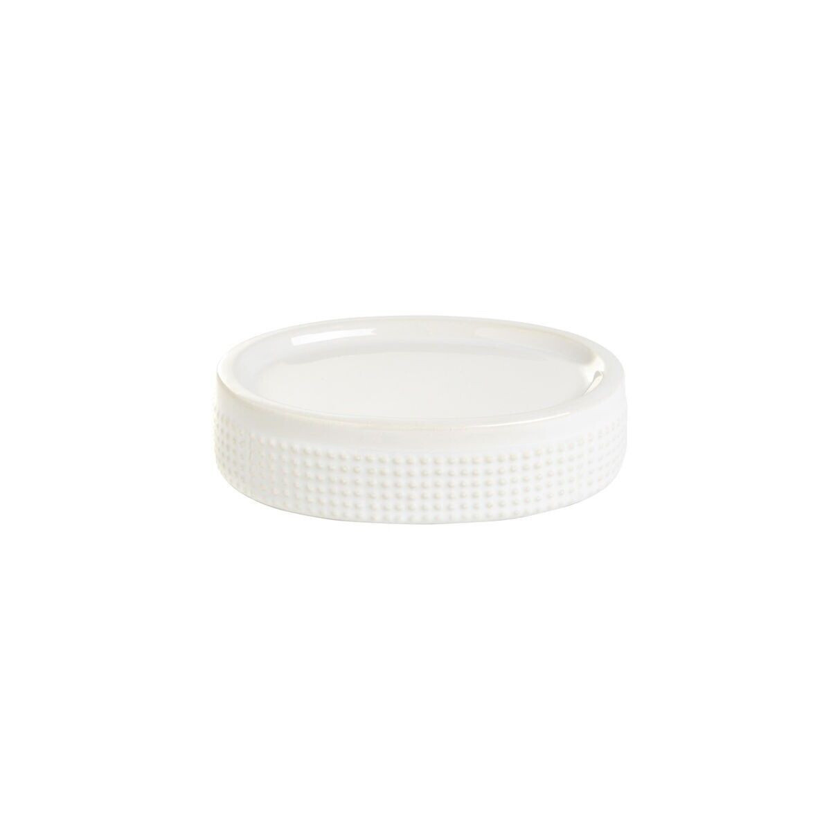 Dots ceramic soap dish, White, large image number 0