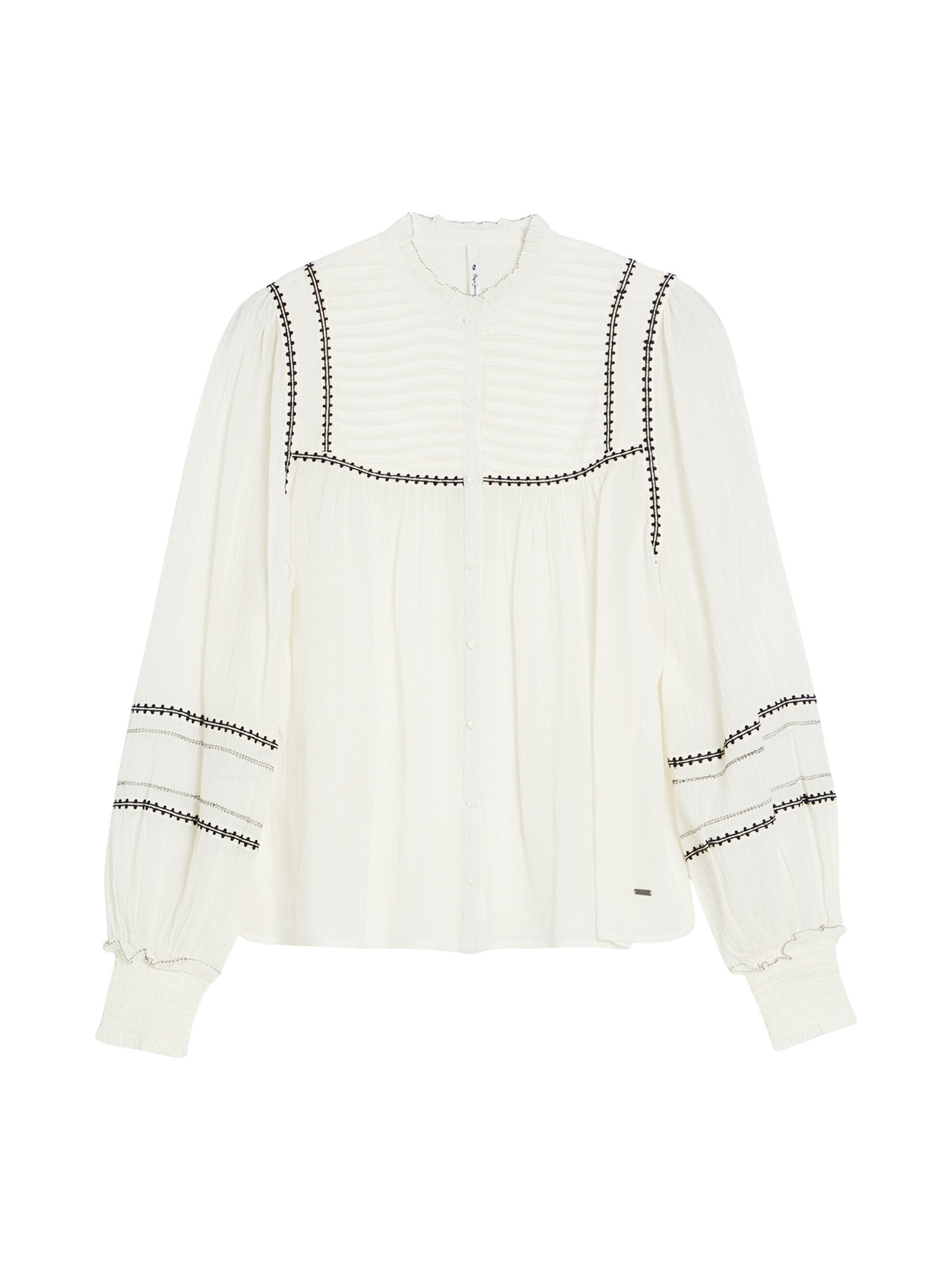 Pepe Jeans - Blouse with embroidered details, White, large image number 0