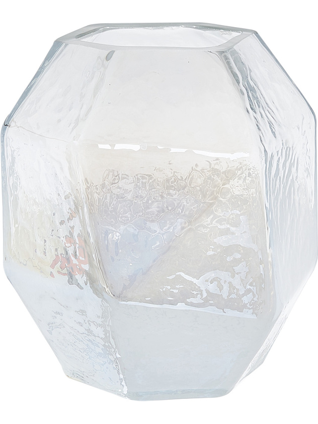 Prism colored glass vase in paste
