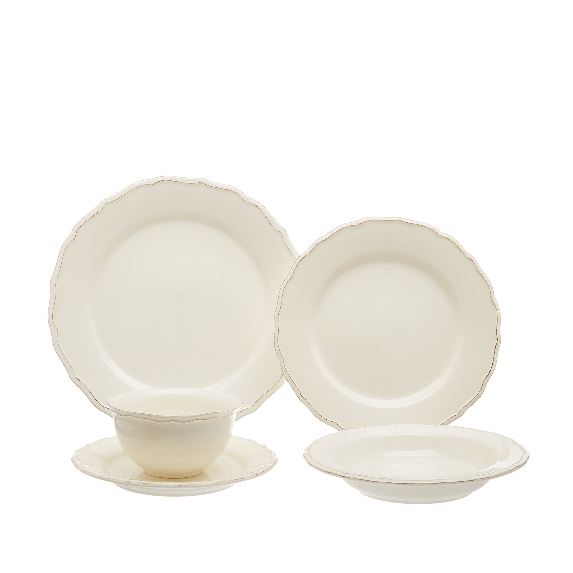 Dona Maria ceramic plate, White Cream, large image number 1