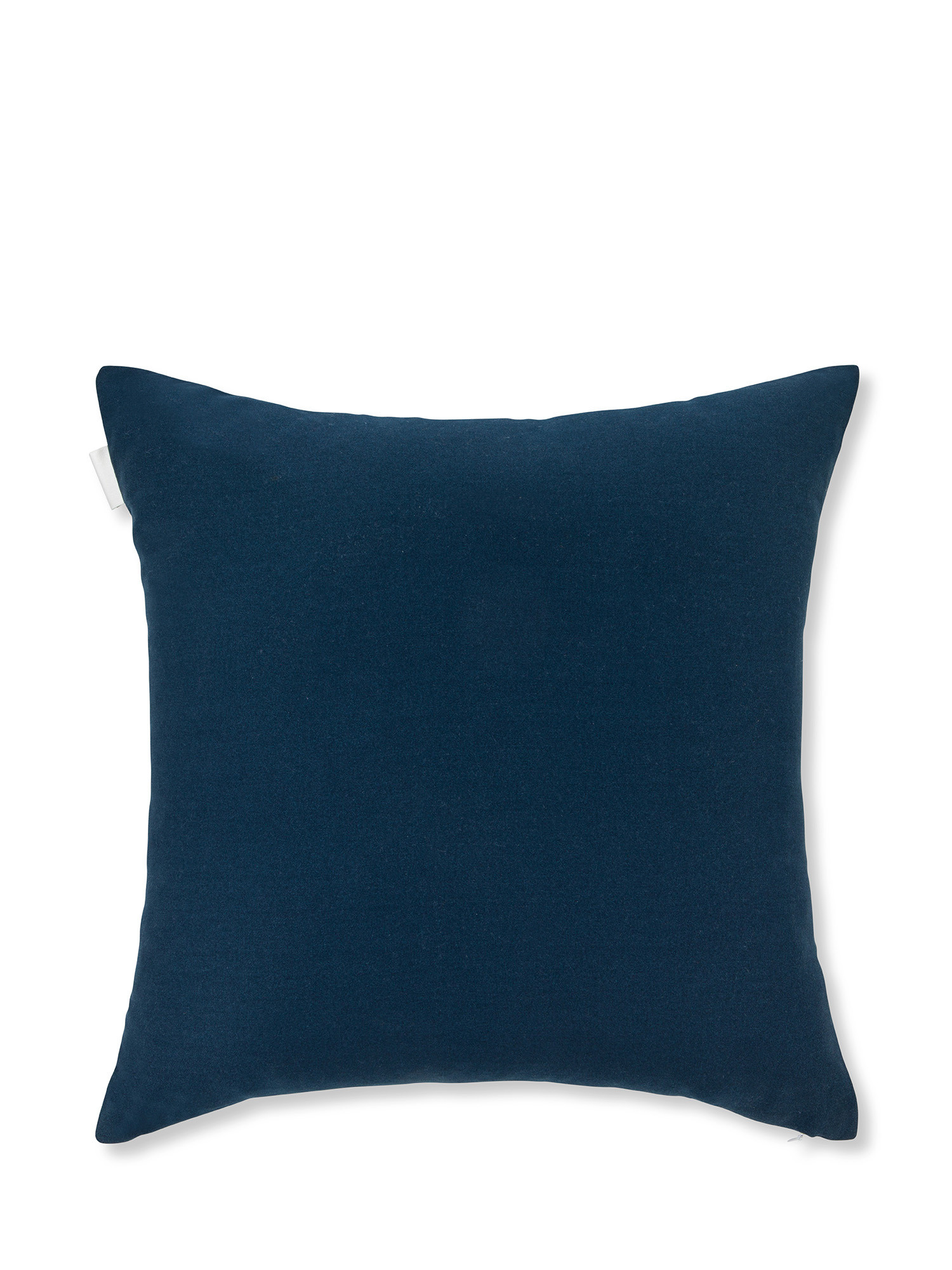 Cuscino twill di cotone con impunture 45x45cm, Blu scuro, large image number 1