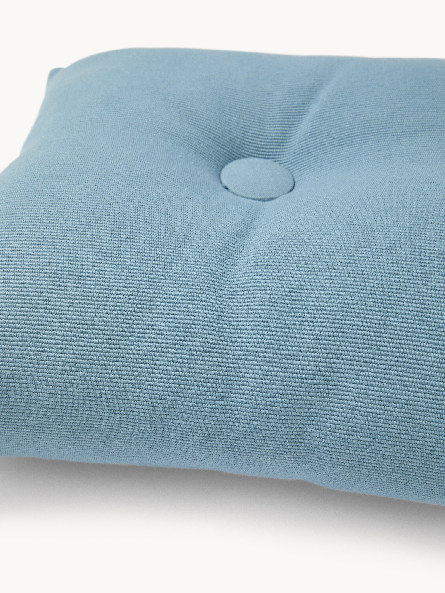 Ribbed cotton pillow with buttons, 35x60cm - Discounted Price, Blue, large image number 1