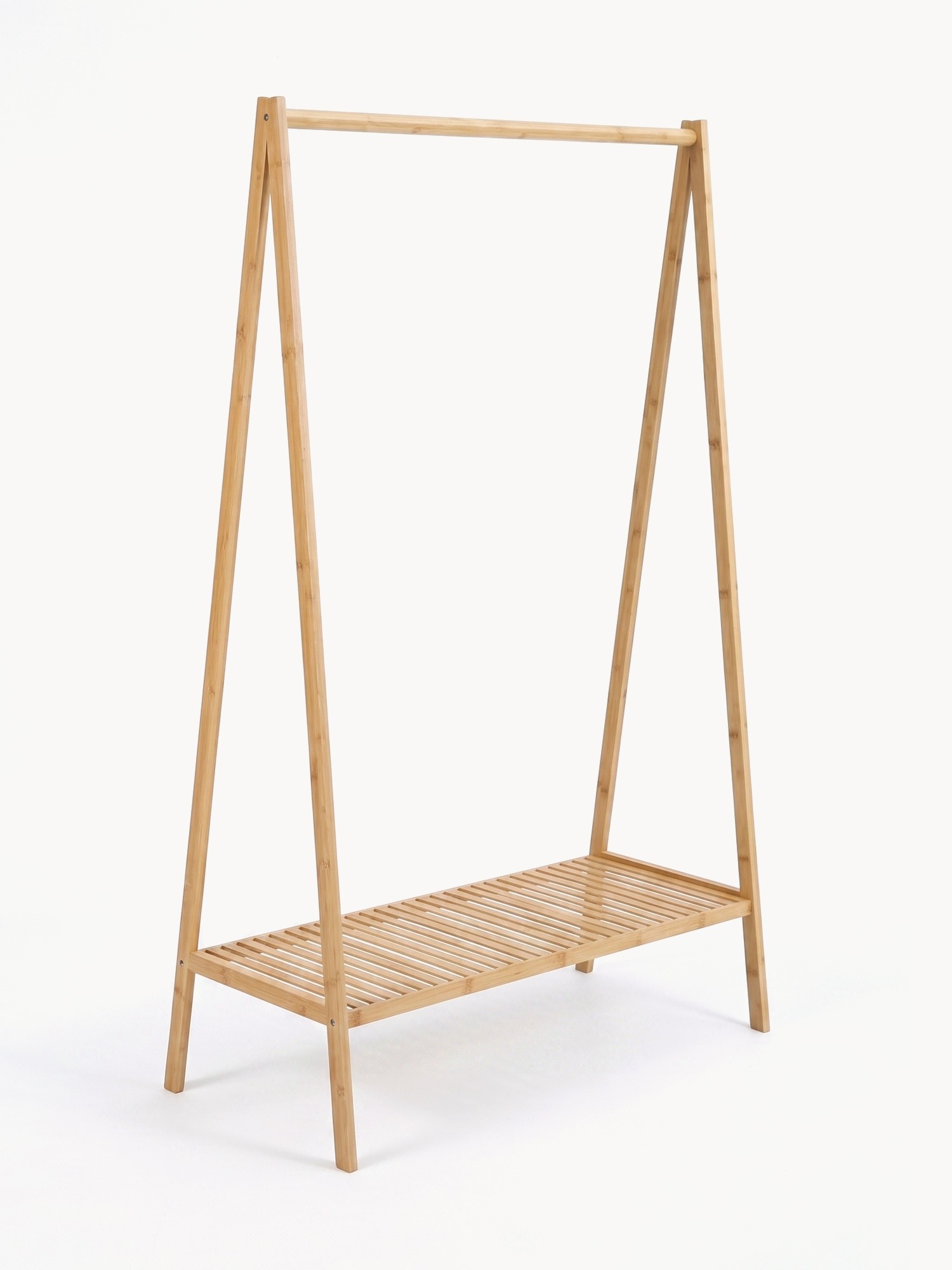 Natural Bamboo Coat Hanger, Natural, large image number 0