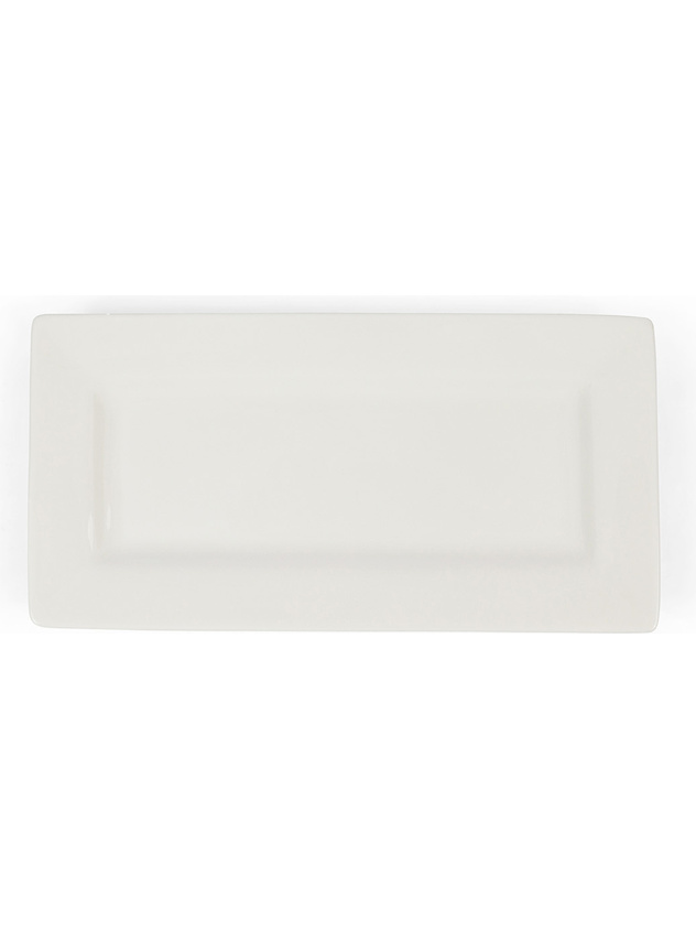 Rectangular porcelain saucer