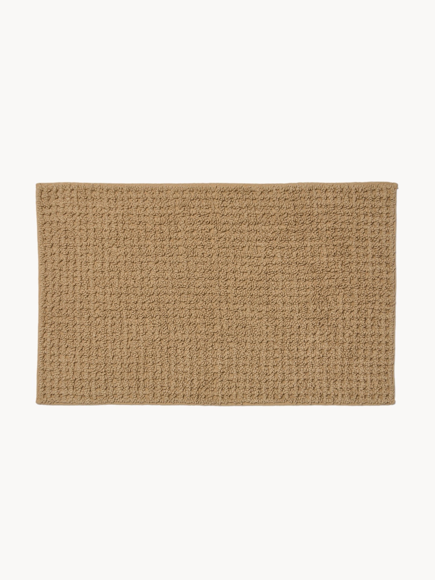 Bath mat with honeycomb pattern, Beige, large image number 0