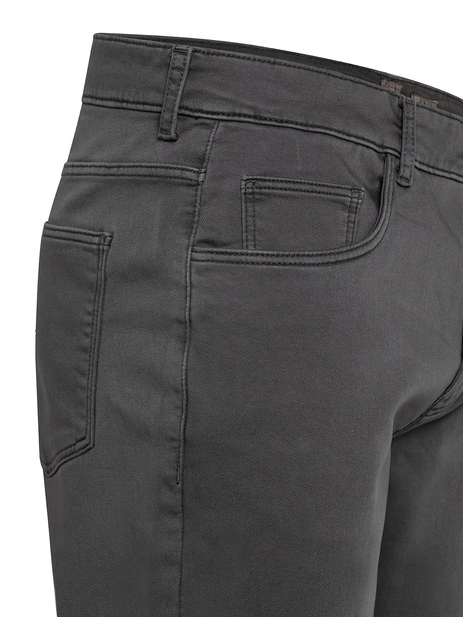 Pantalone 5 tasche slim in felpa, Grigio, large image number 2