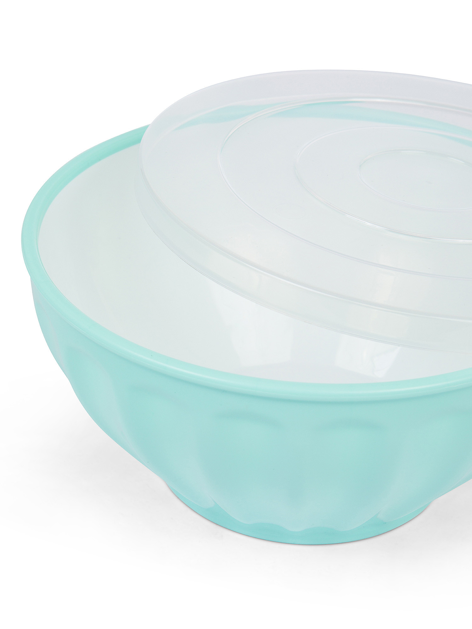 Plastic container with lid, Turquoise, large image number 1