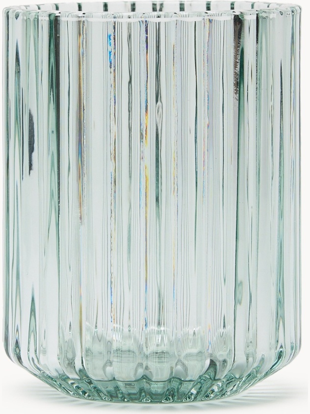 Fluted Glass Toothbrush Holder