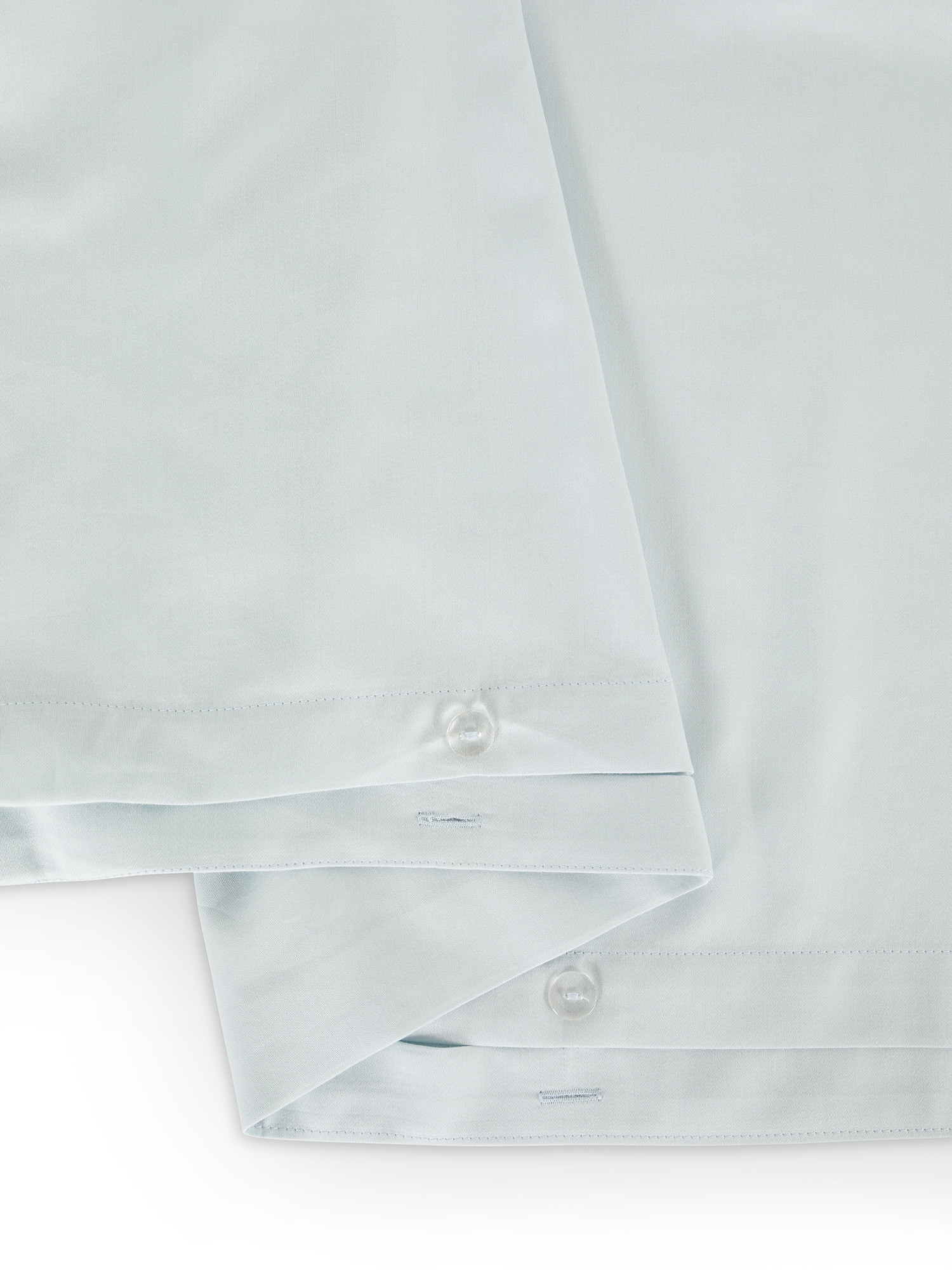 Solid color cotton satin duvet cover set, Light Blue, large image number 1