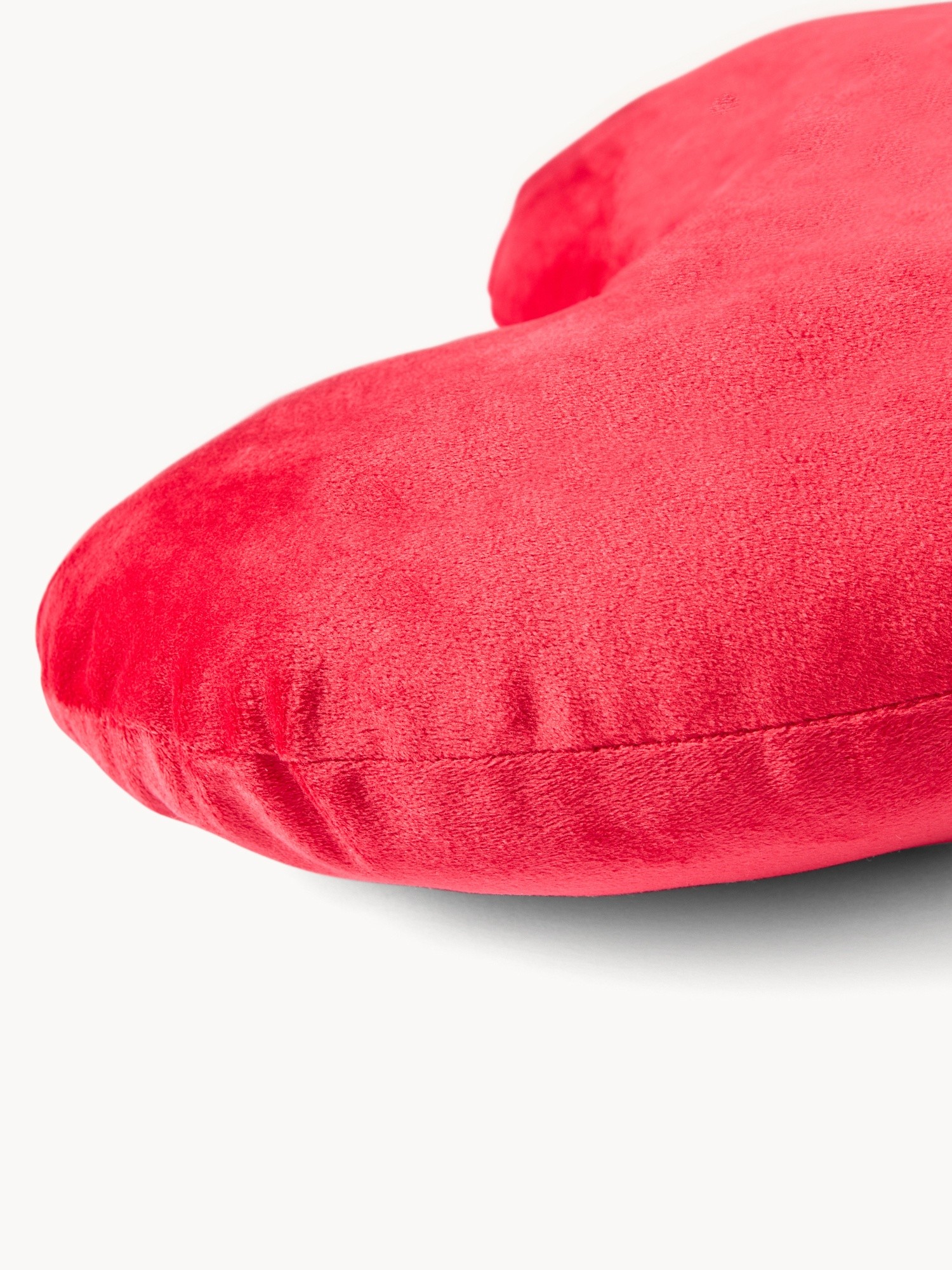 Cuscino a cuore in velluto, Rosso, large image number 1