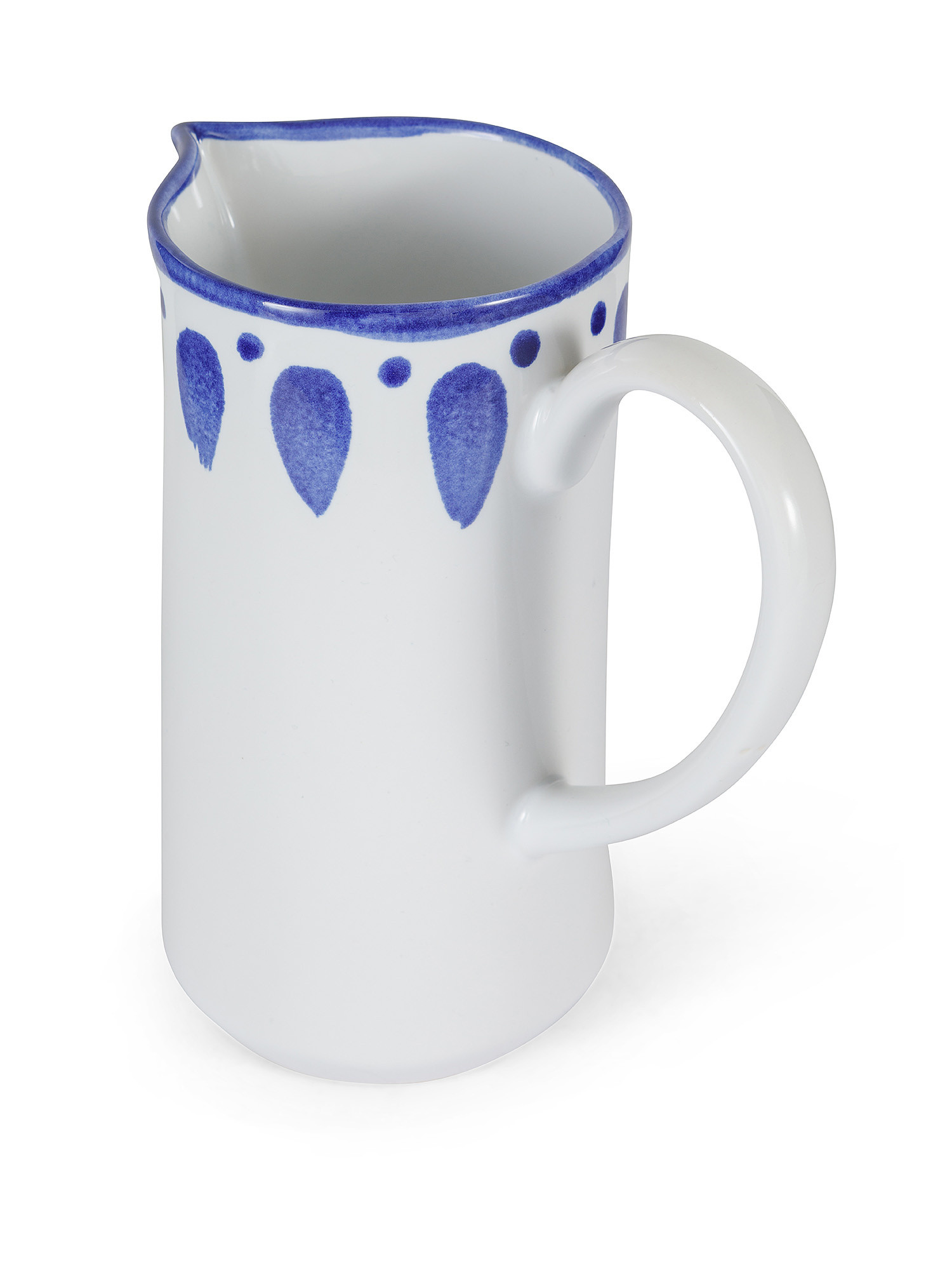 Hand painted Portuguese ceramic jug, White, large image number 1