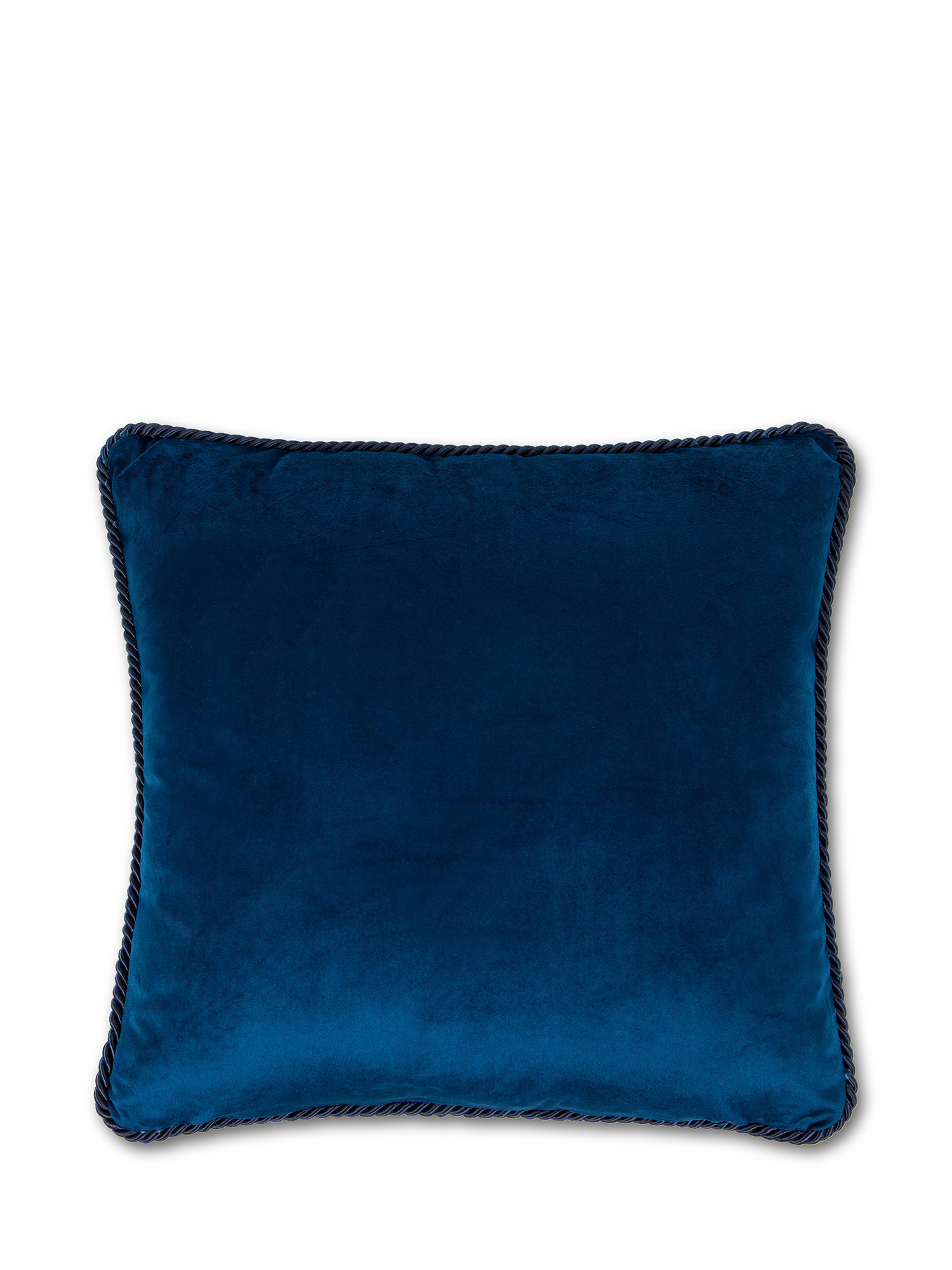 Solid color velvet cushion 45X45cm, Royal Blue, large image number 1