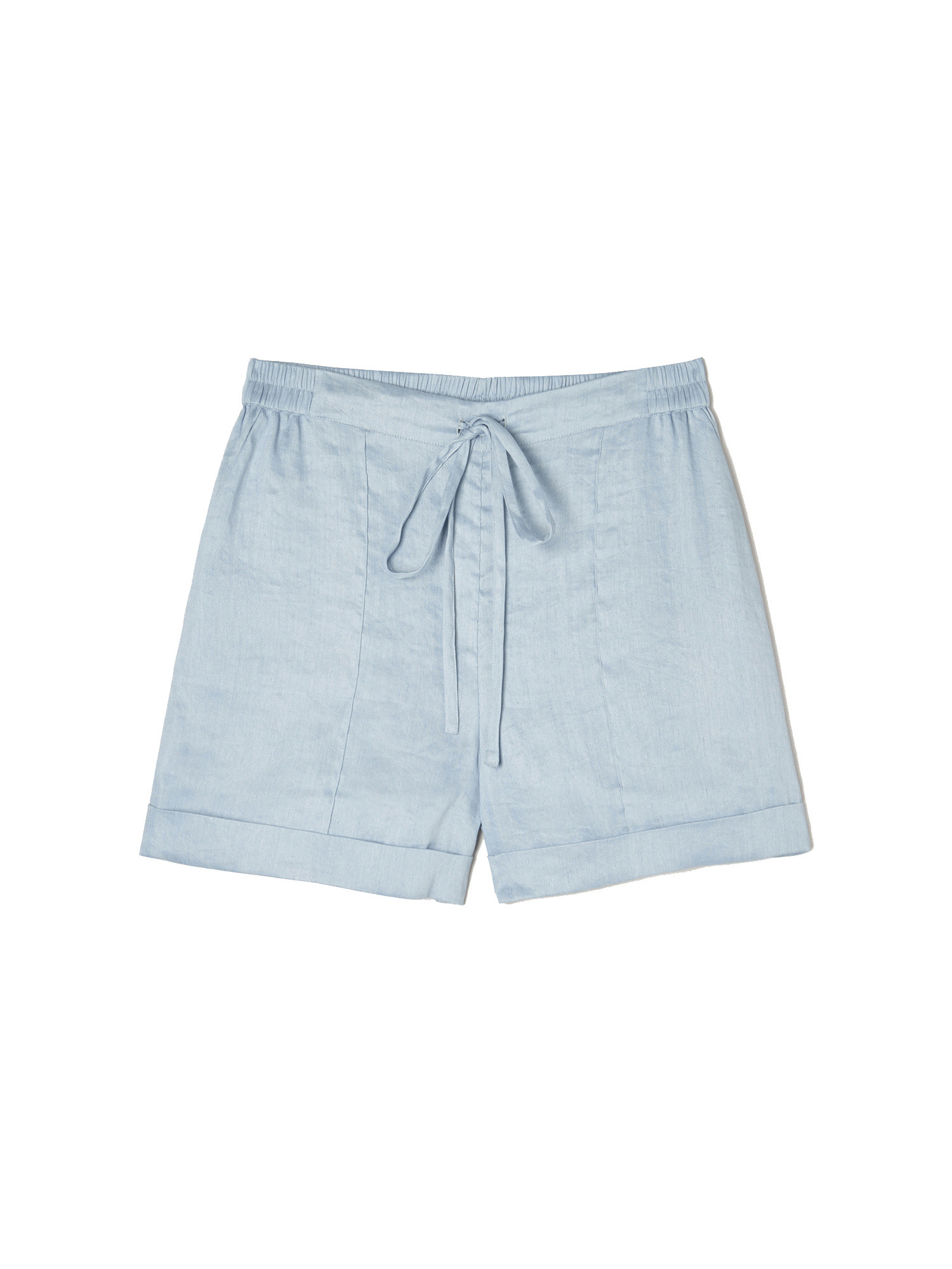 Attic and Barn - Linen and viscose shorts, Light Blue, large image number 0