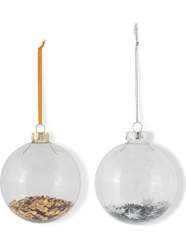 Sfera in vetro decorata a mano
