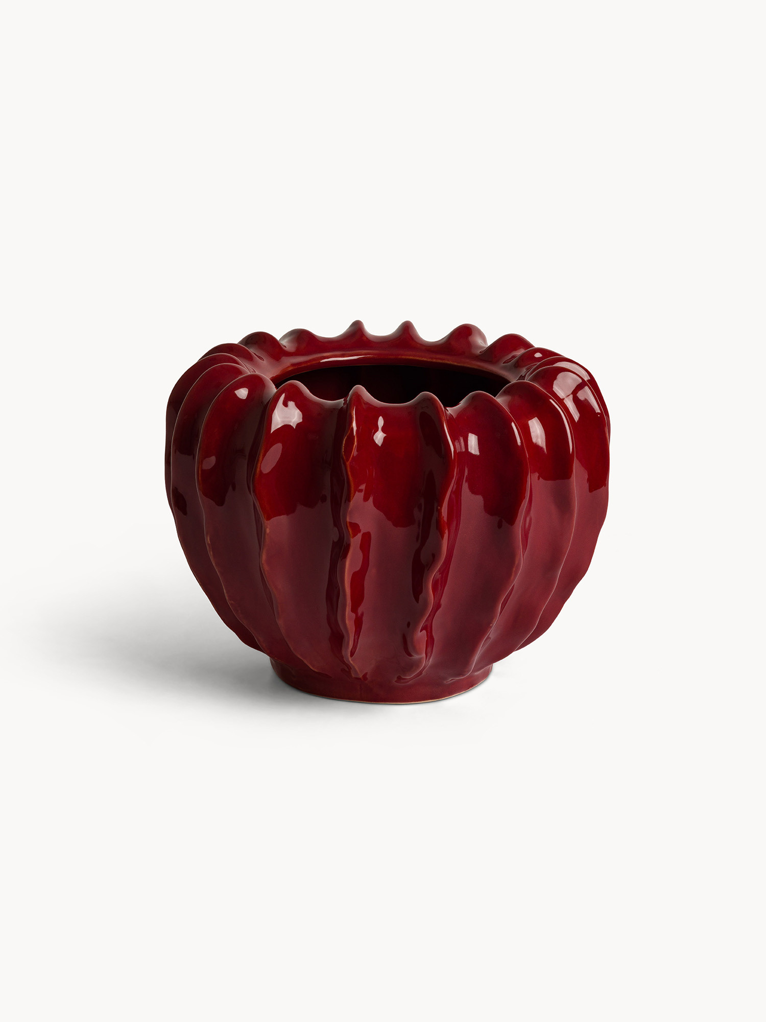 Glazed ceramic vase, Green, large image number 0