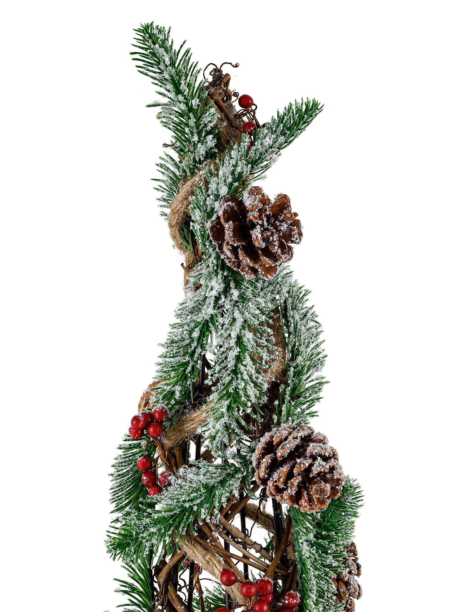 Decorative cone with pine cones and berries, Green, large image number 1